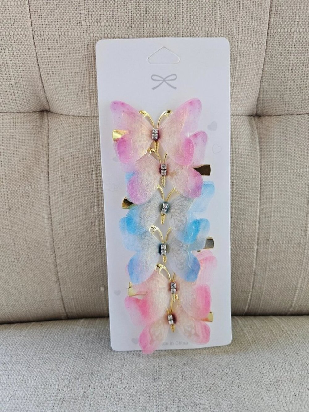 Girls Hair Clips Butterfly Multi Color Fancy Hair Accessories Set of 6 Unbranded - Picture 10 of 11